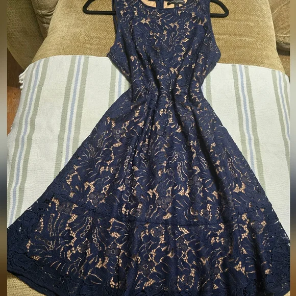 Banana Republic Midnight Blue Lace Dress - Picture 10 of 13